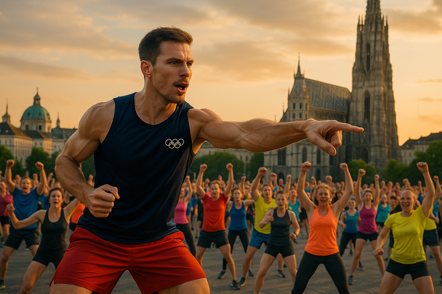 Titelbild zu „Olympiastar entfacht Sportfieber in Wien: Ein Training, das alles verändert!“