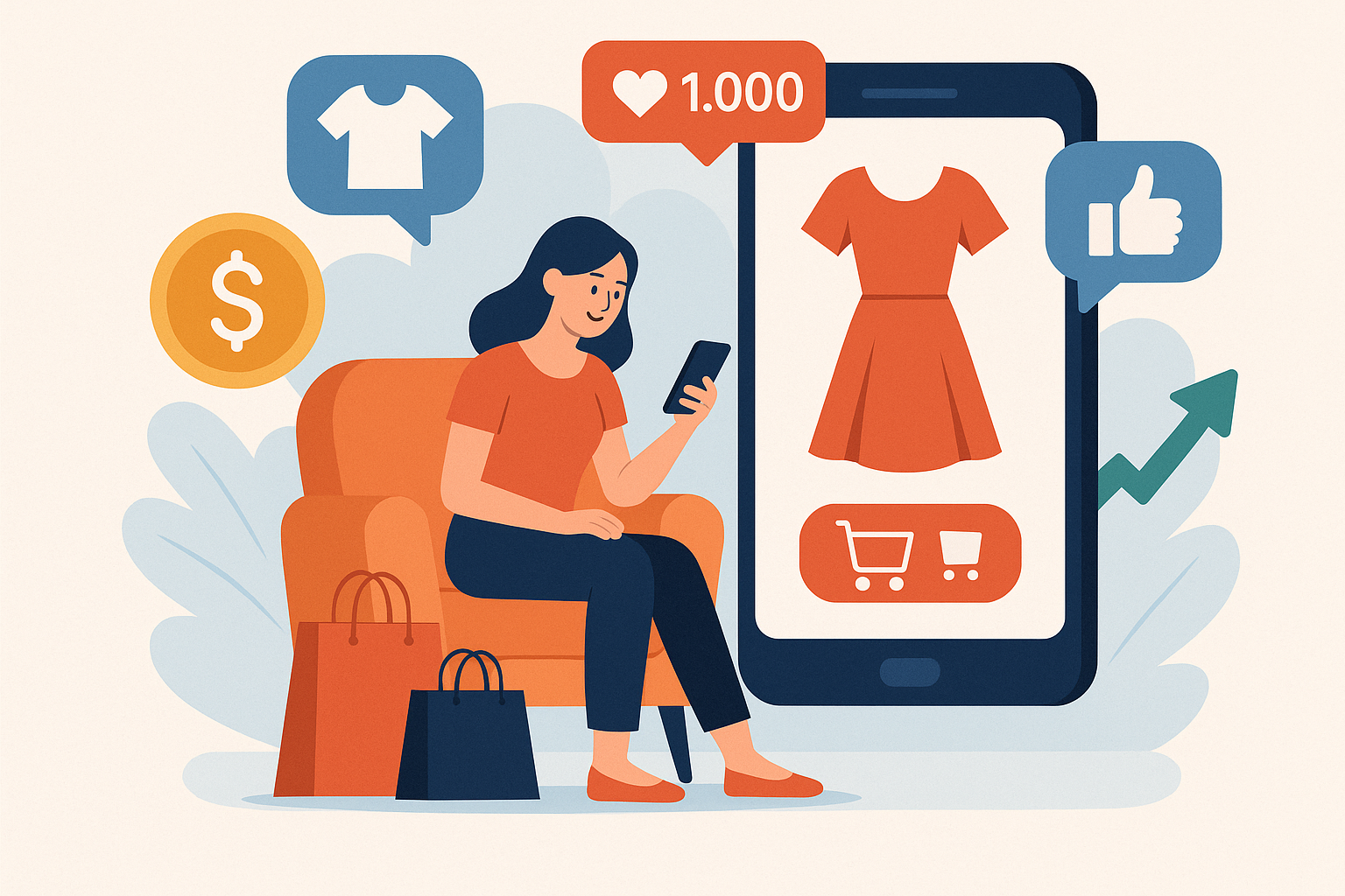 Titelbild zu „Social Media Shopping: Die ungenutzte Milliarden-Chance der Modewelt!“