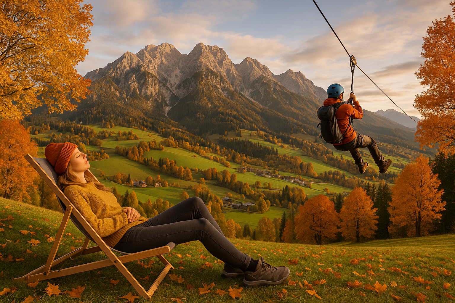 Titelbild zu „Herbst-Highlight in Saalfelden Leogang: Entspannung und Abenteuer ohne Pause!“