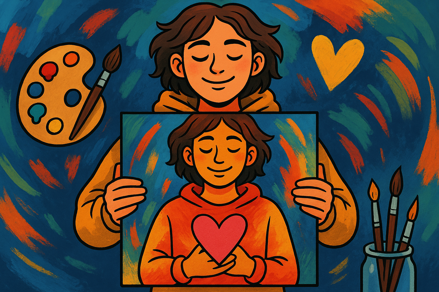 Titelbild zu „YOUareART: Die Revolution der Selbstakzeptanz durch Kunst – Jugend im Fokus!“