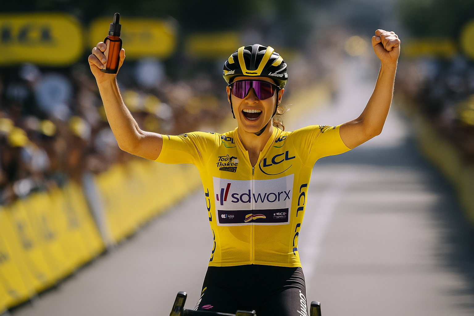 Titelbild zu „Sensation bei der Tour de France Femmes: Demi Vollering triumphiert mit Naturkosmetik!“