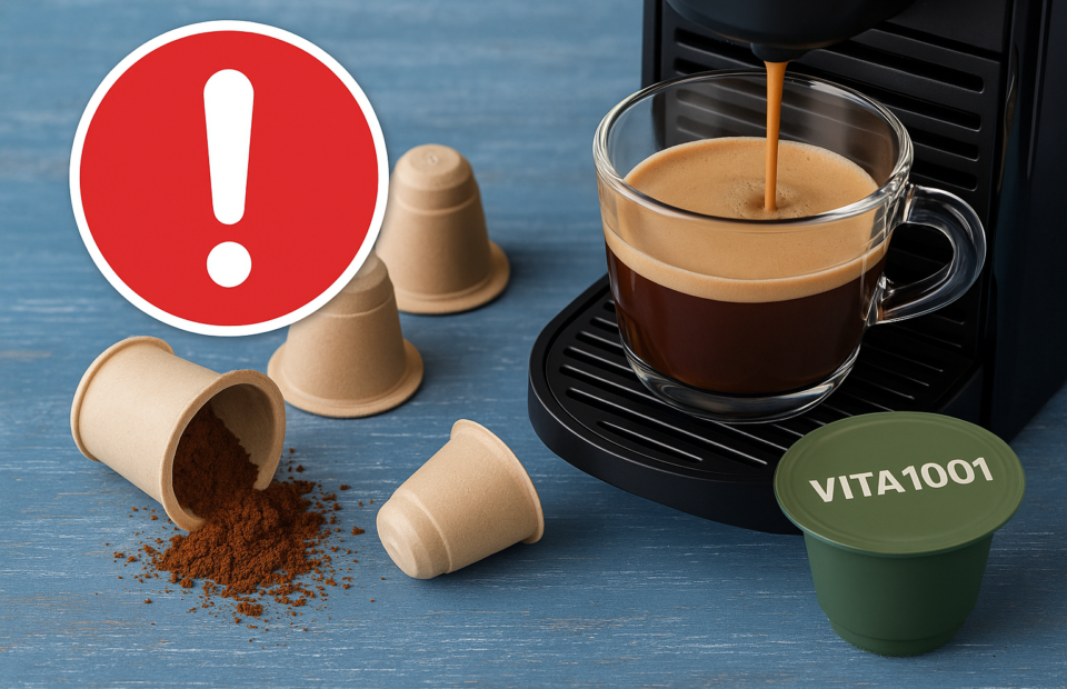 Titelbild zu „Nespresso-Schock: Papierkapseln weg – VITA1001 rettet den Tag!“